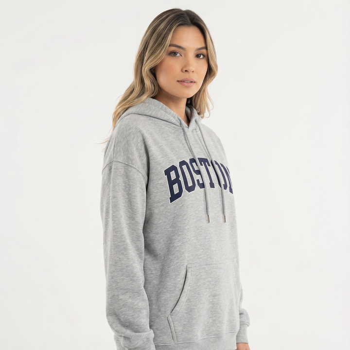 Women's Oversized Graphic Sweatshirt with Long Sleeves