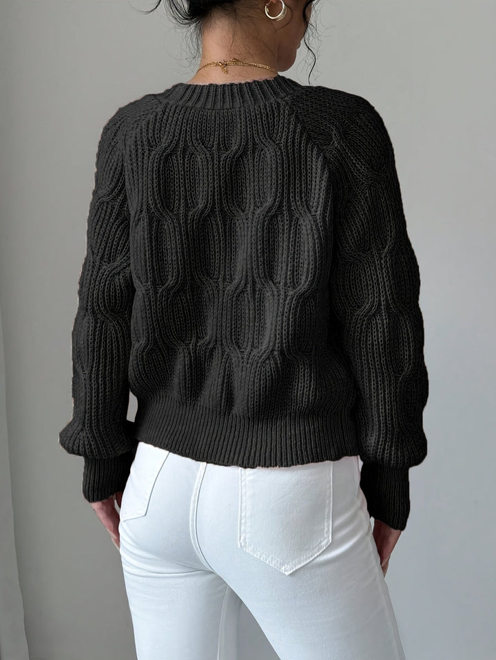 Women's Bow-Detail V-Neck Cardigan with Button Front