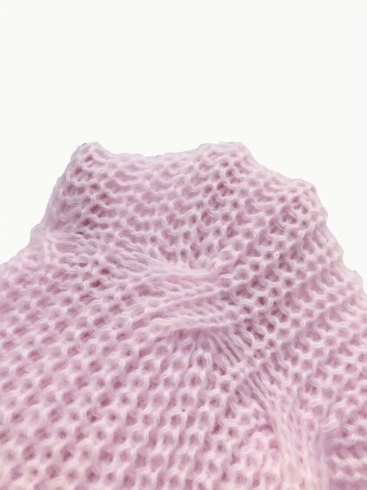 Women's Bow-Detail V-Neck Cardigan with Button Front