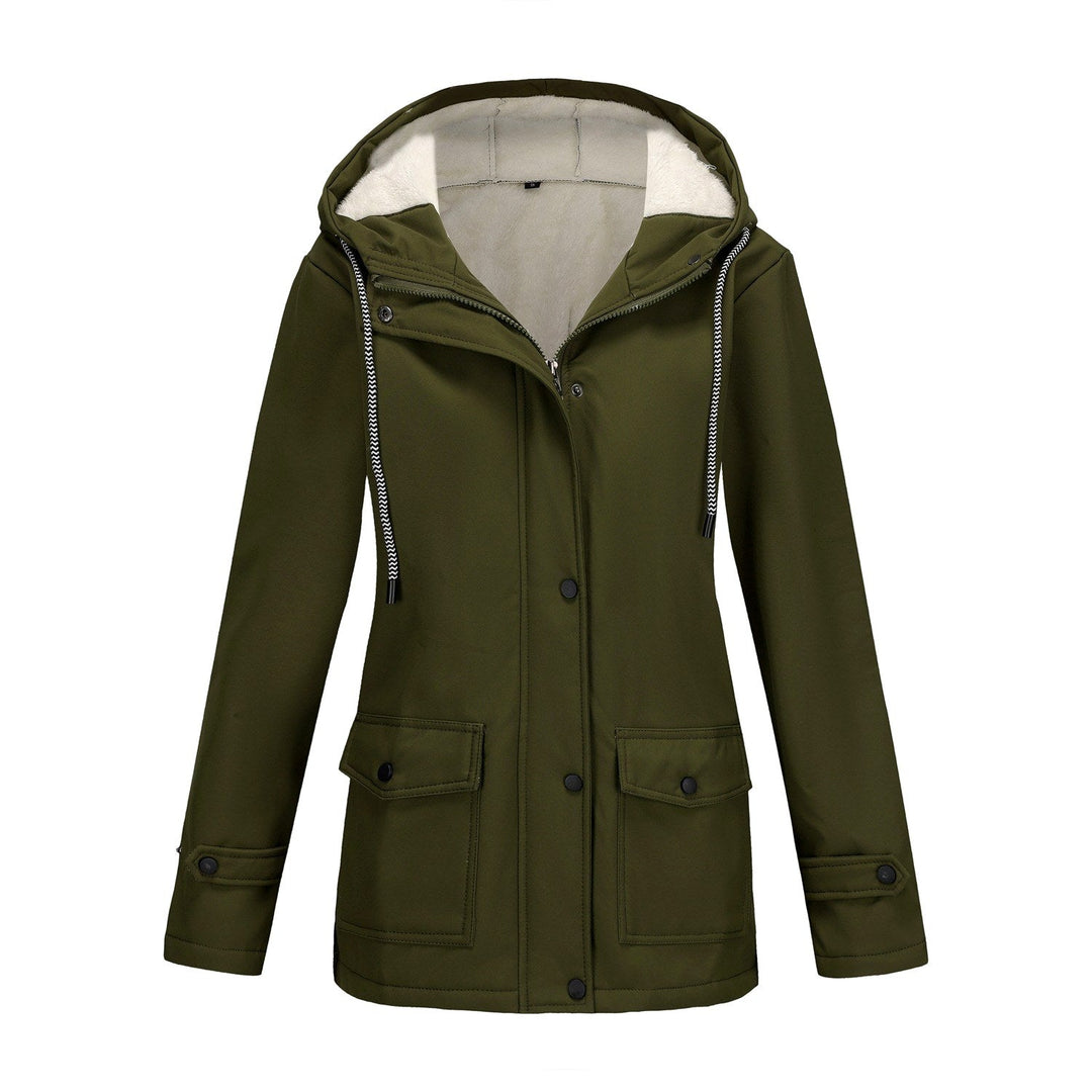 Women's Hooded Fleece-Lined Jacket for Comfort and Warmth