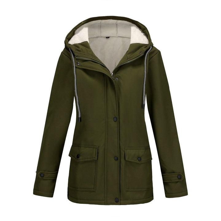 Women's Hooded Fleece-Lined Jacket for Comfort and Warmth