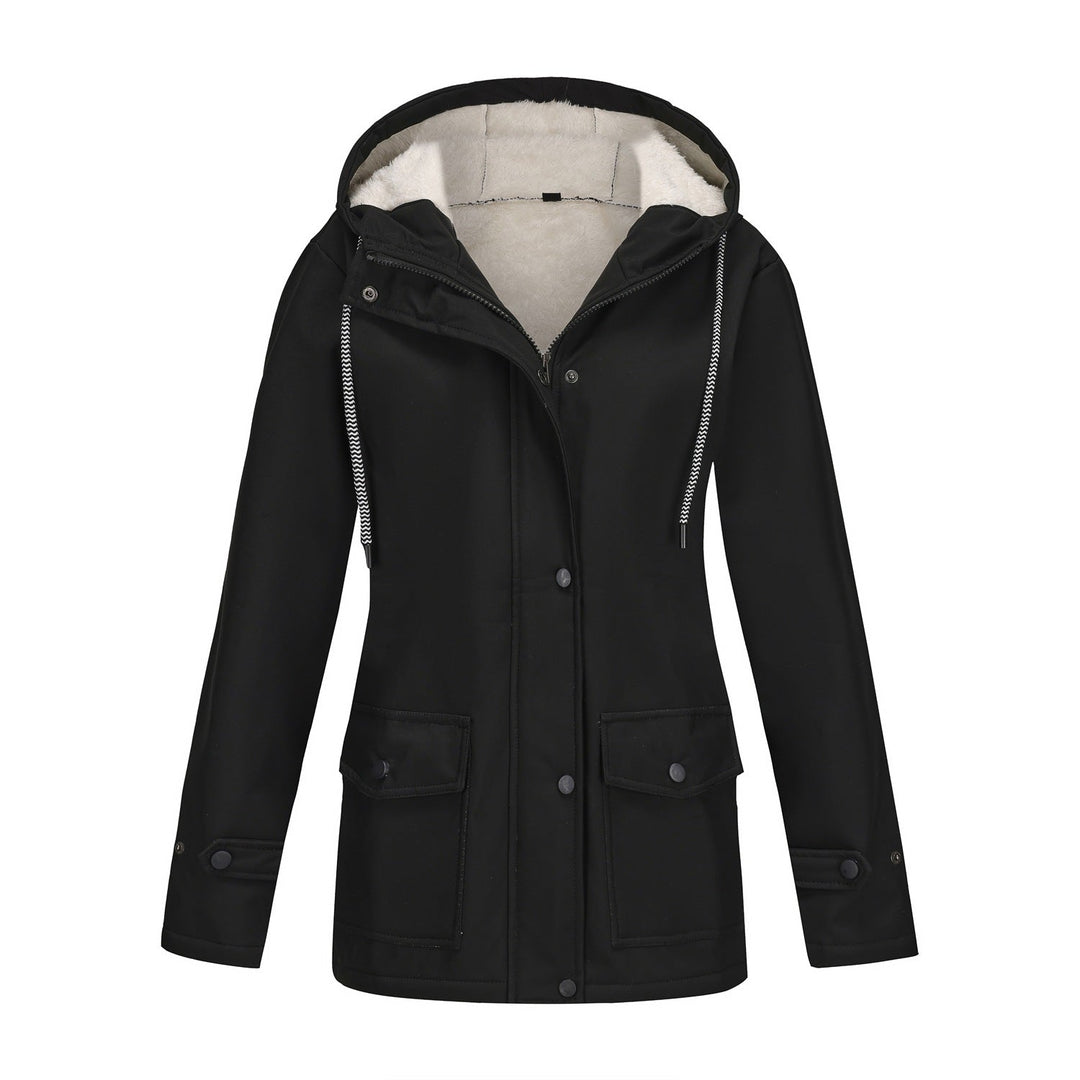 Women's Hooded Fleece-Lined Jacket for Comfort and Warmth