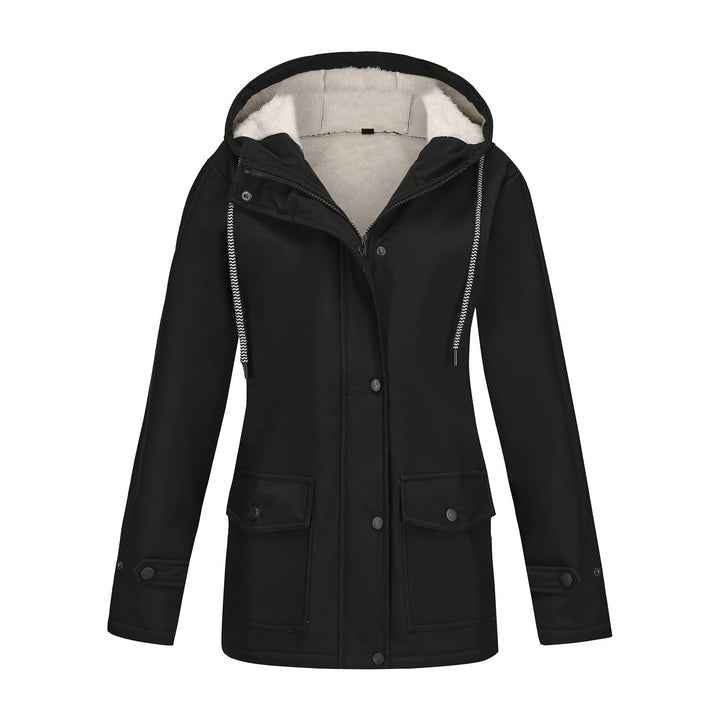 Women's Hooded Fleece-Lined Jacket for Comfort and Warmth
