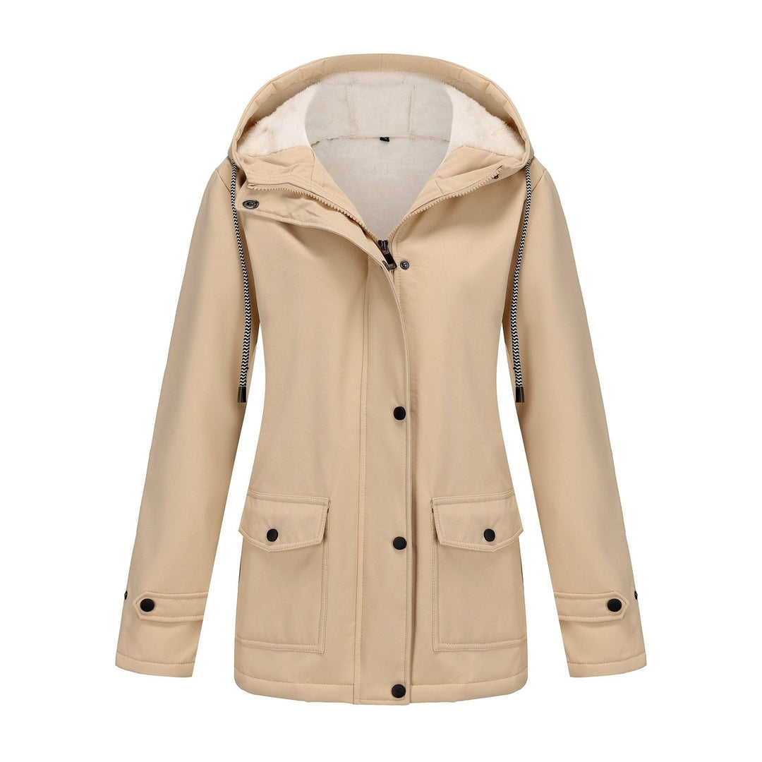Women's Hooded Fleece-Lined Jacket for Comfort and Warmth