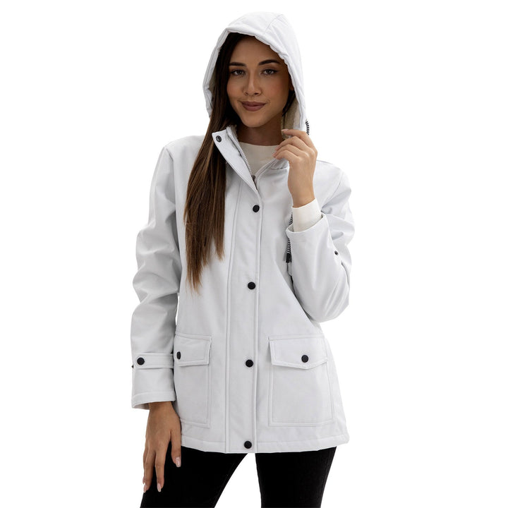 Women's Hooded Fleece-Lined Jacket for Comfort and Warmth