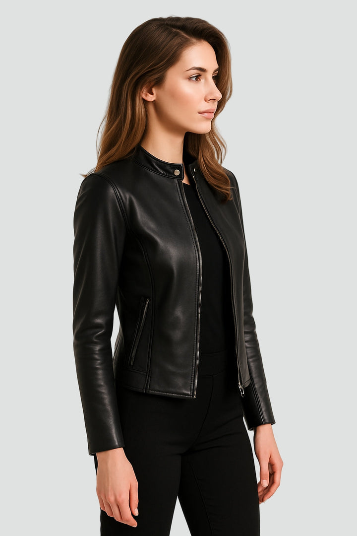 Women's Vegan Leather Jacket – Casual Everyday Style