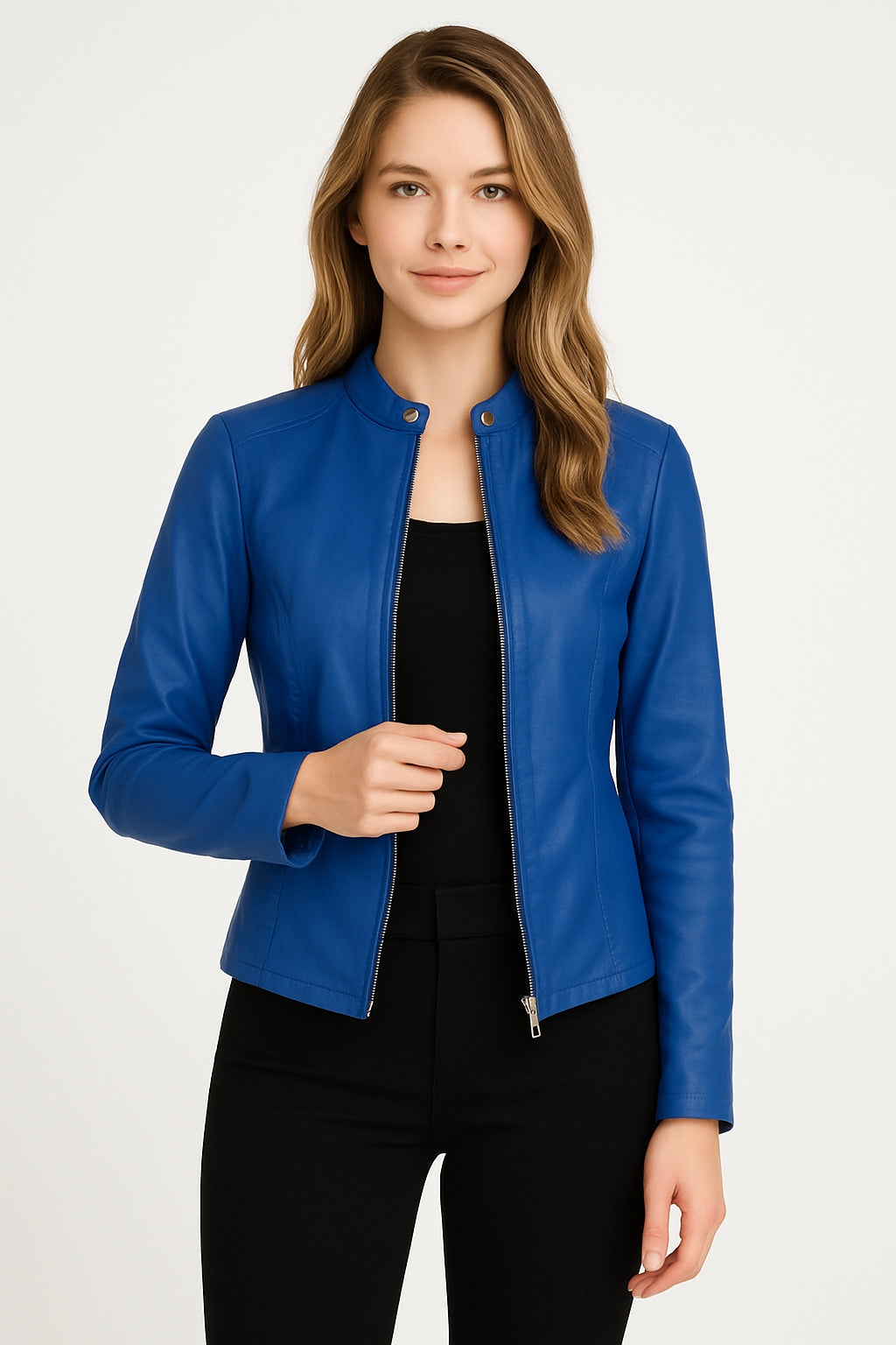 Women's Vegan Leather Jacket – Casual Everyday Style