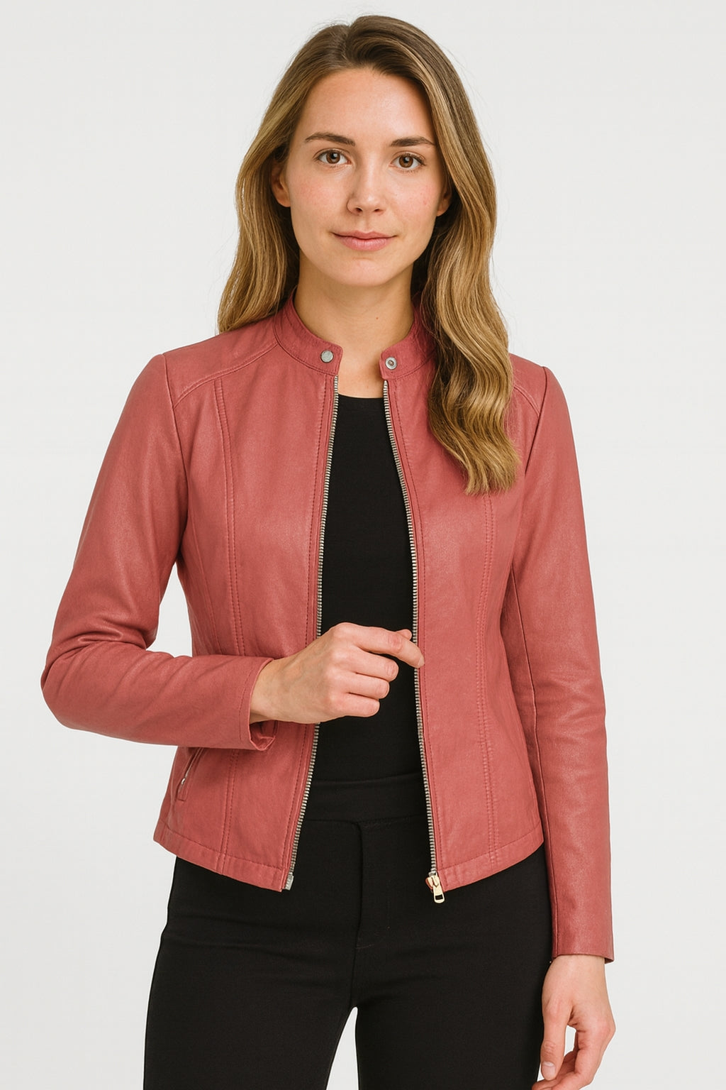 Women's Vegan Leather Jacket – Casual Everyday Style