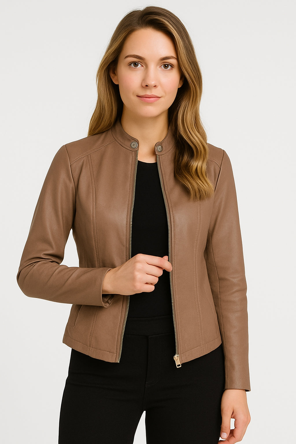 Women's Vegan Leather Jacket – Casual Everyday Style
