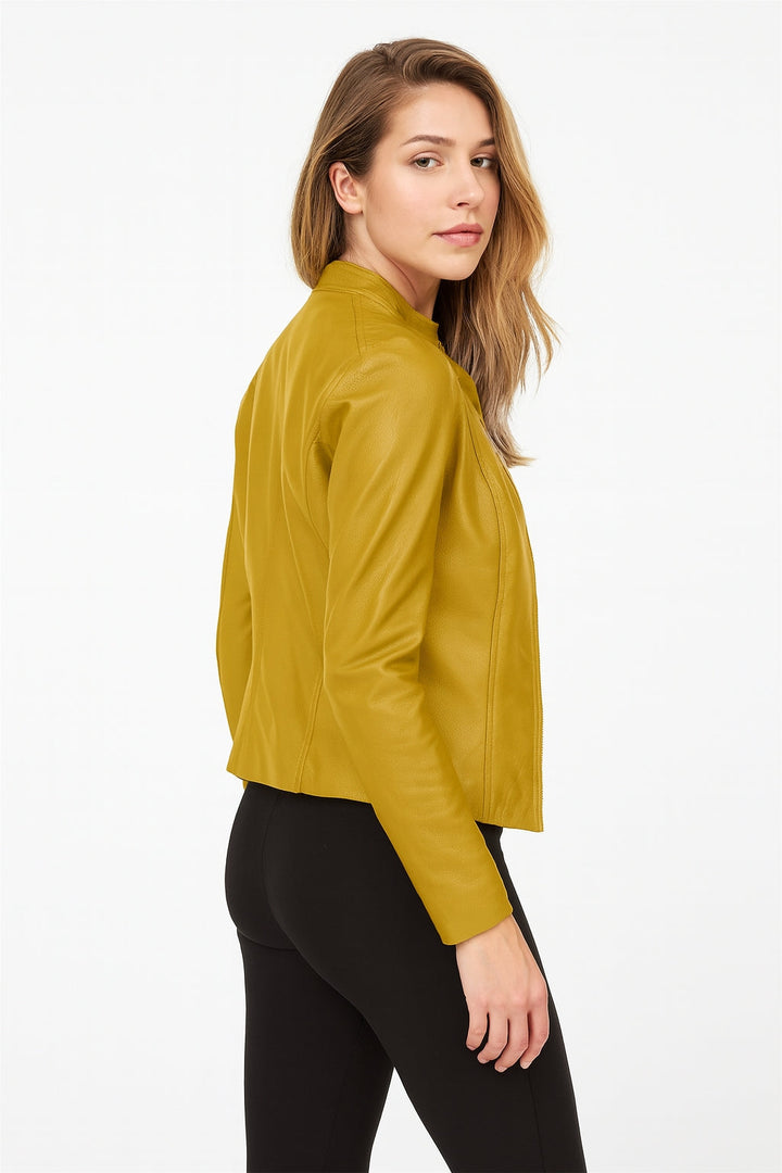 Women's Vegan Leather Jacket – Casual Everyday Style