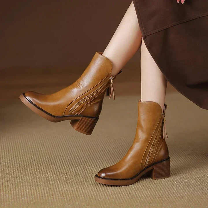 Women's Zip-Up Platform Ankle Boots