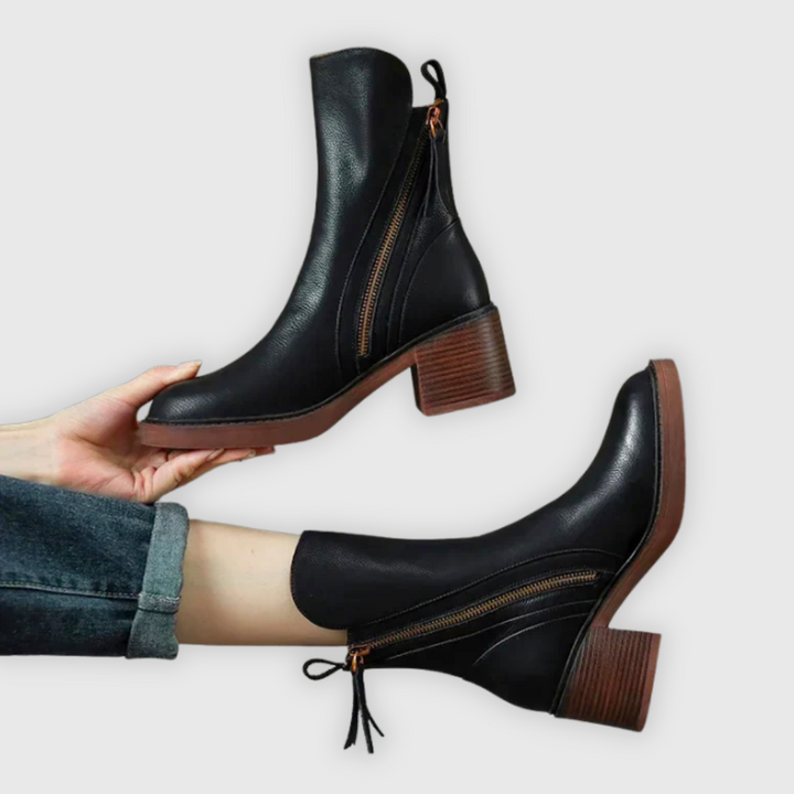 Women's Zip-Up Platform Ankle Boots