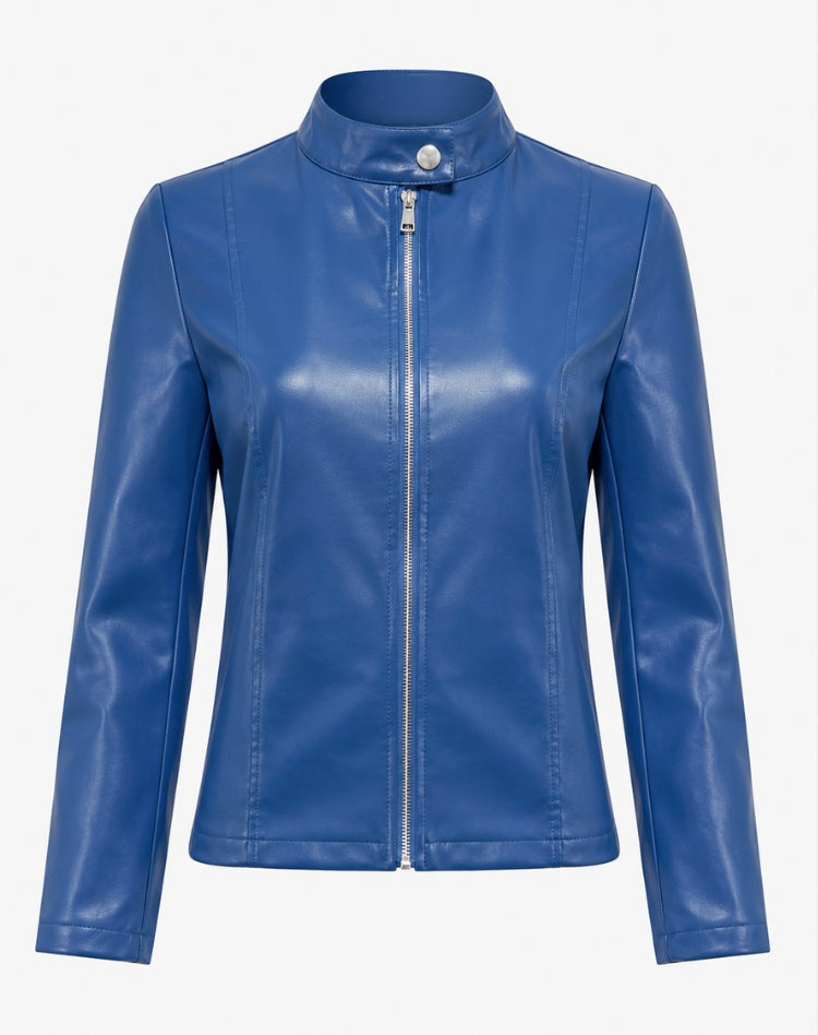 Women's Sleek Leather Winter Jacket