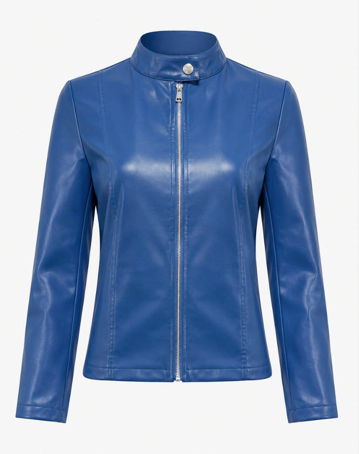 Women's Sleek Leather Winter Jacket