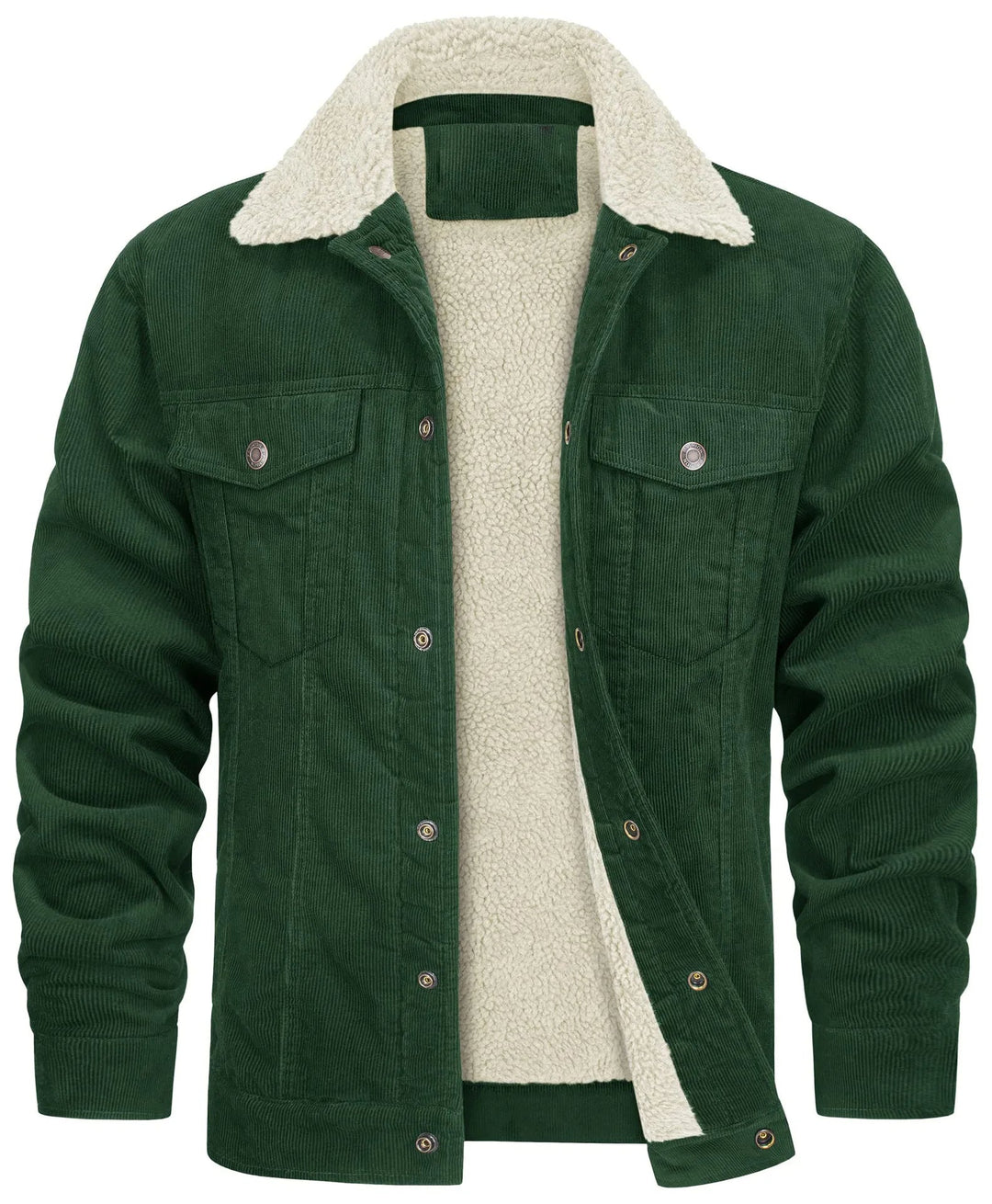 Men's Feeded Cord Jacket with Sherpa Collar for Ultimate Comfort