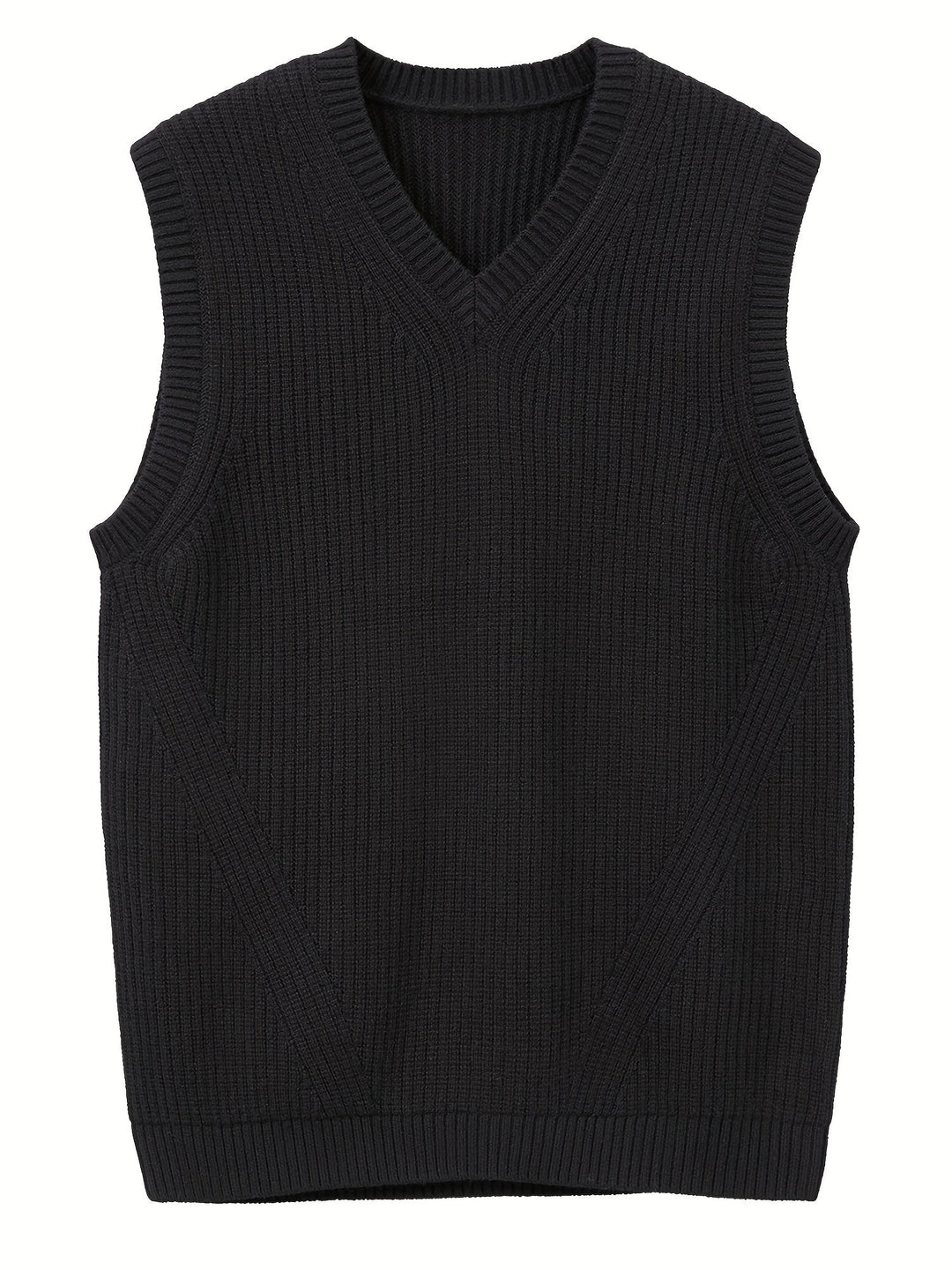 Men's Ribbed V-Neck Sweater Vest