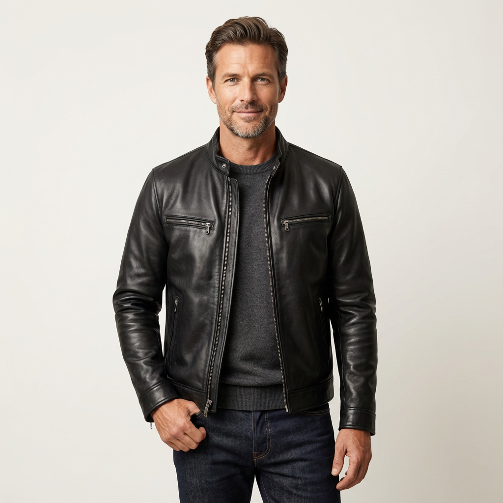 Men's Casual Leather Jacket