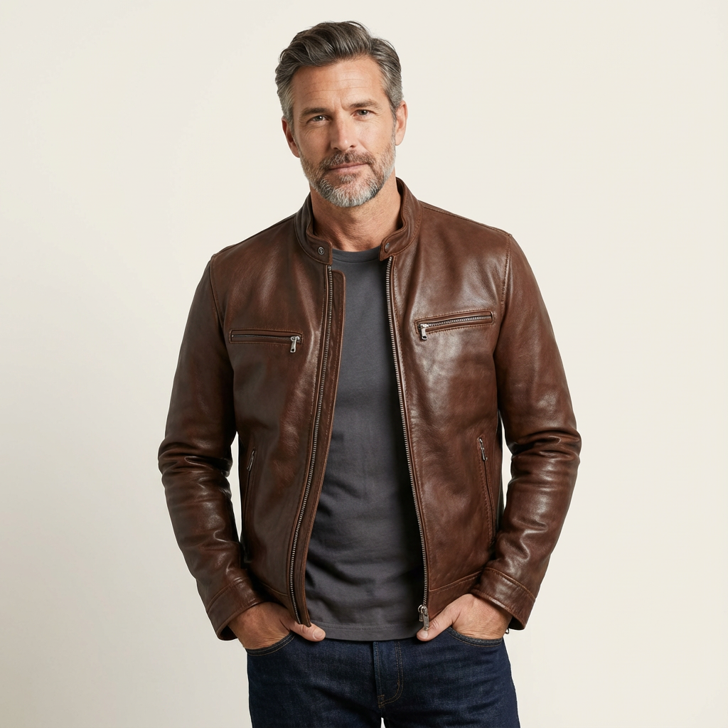 Men's Casual Leather Jacket