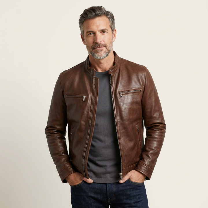 Men's Casual Leather Jacket