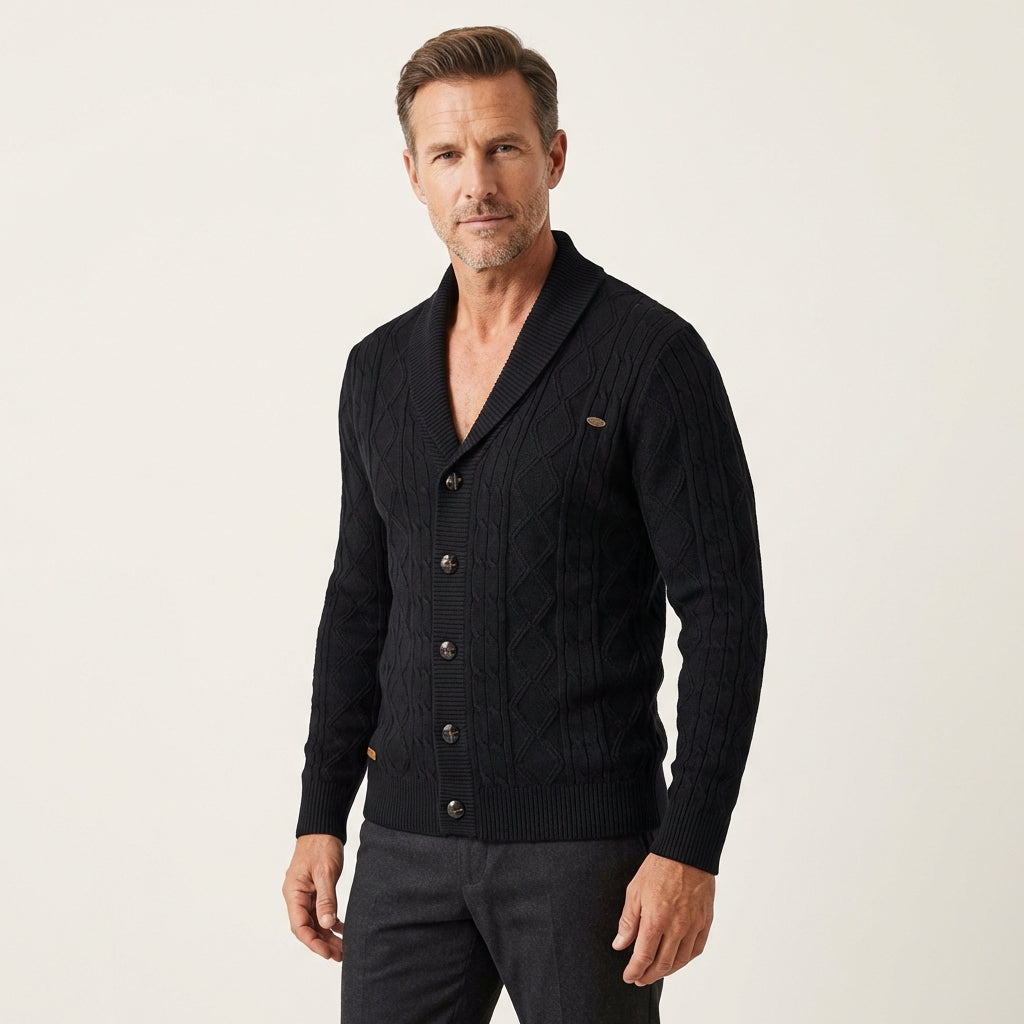 Men's Cable-Knit Cardigan