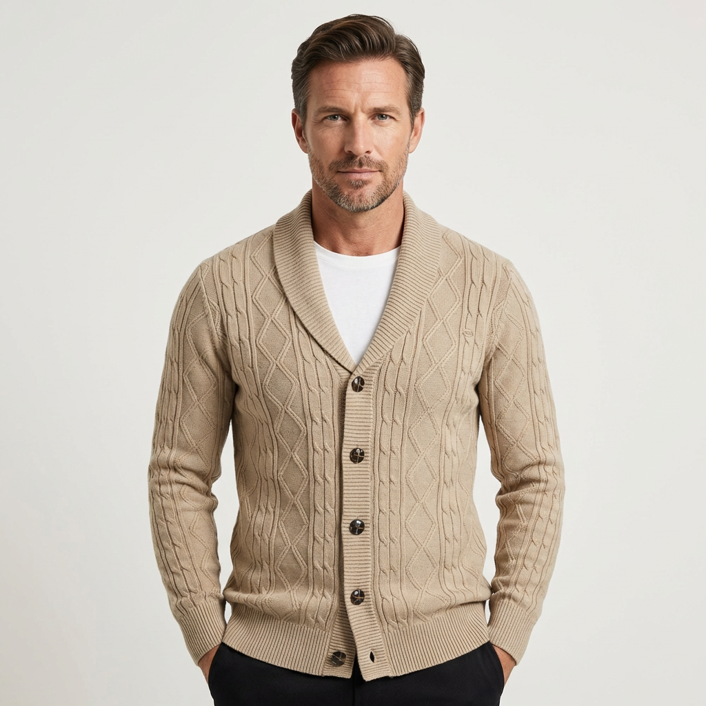 Men's Cable-Knit Cardigan