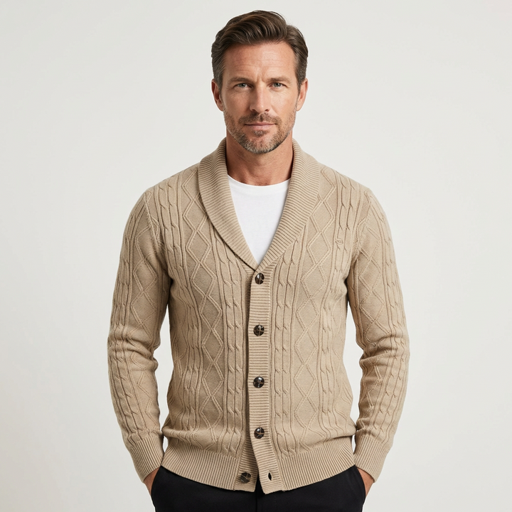 Men's Cable-Knit Cardigan