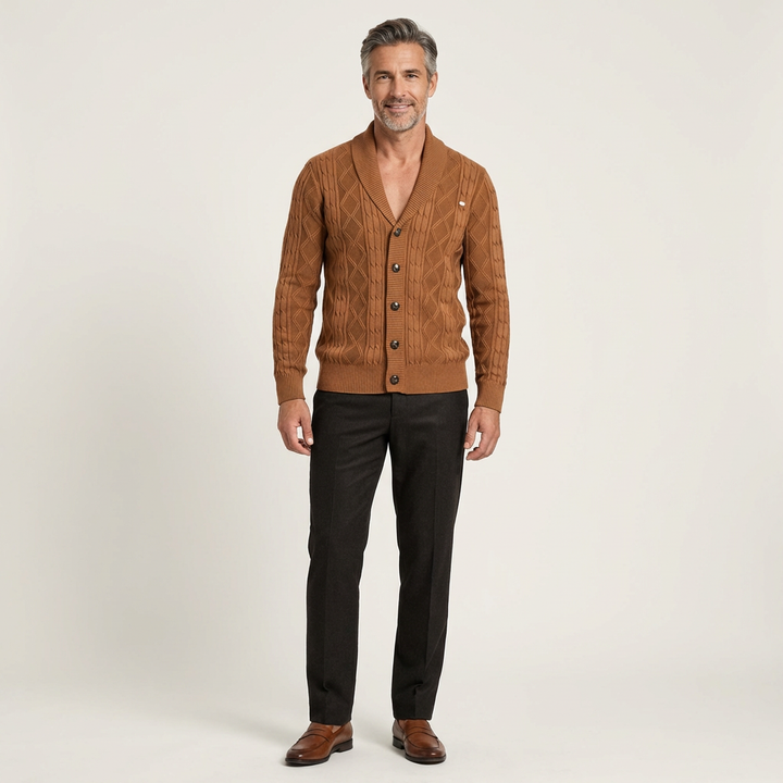 Men's Cable-Knit Cardigan