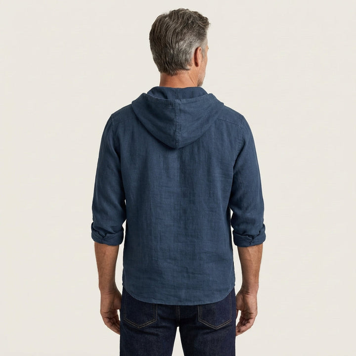 Men's Premium Cotton Shirt with Modern Hooded Design