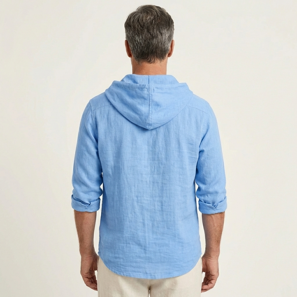 Men's Premium Cotton Shirt with Modern Hooded Design