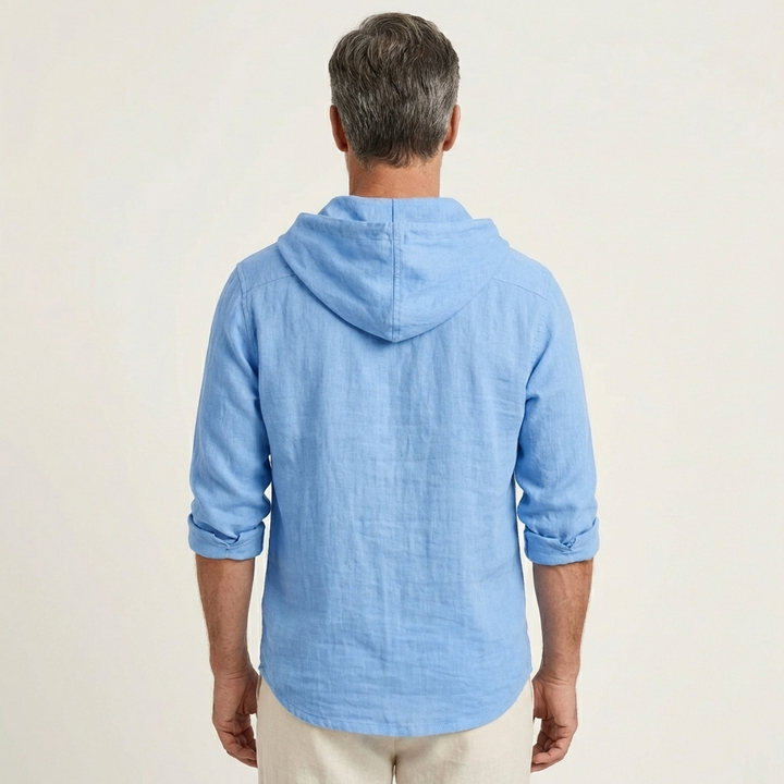 Men's Premium Cotton Shirt with Modern Hooded Design