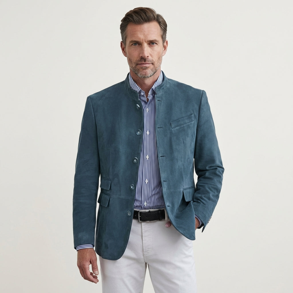 Men's Suede Blazer Jacket