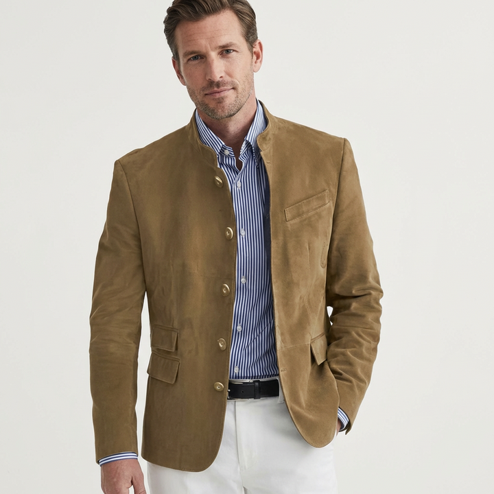 Men's Suede Blazer Jacket