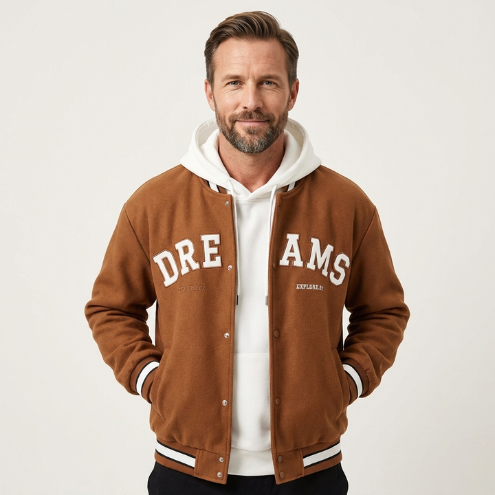 Men's Hooded Varsity Jacket