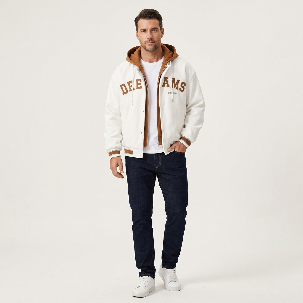 Men's Hooded Varsity Jacket