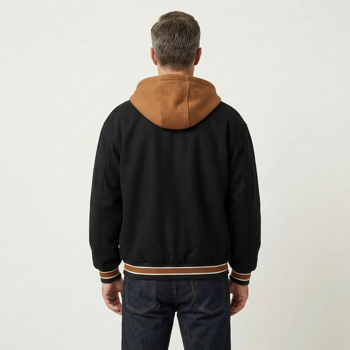 Men's Hooded Varsity Jacket