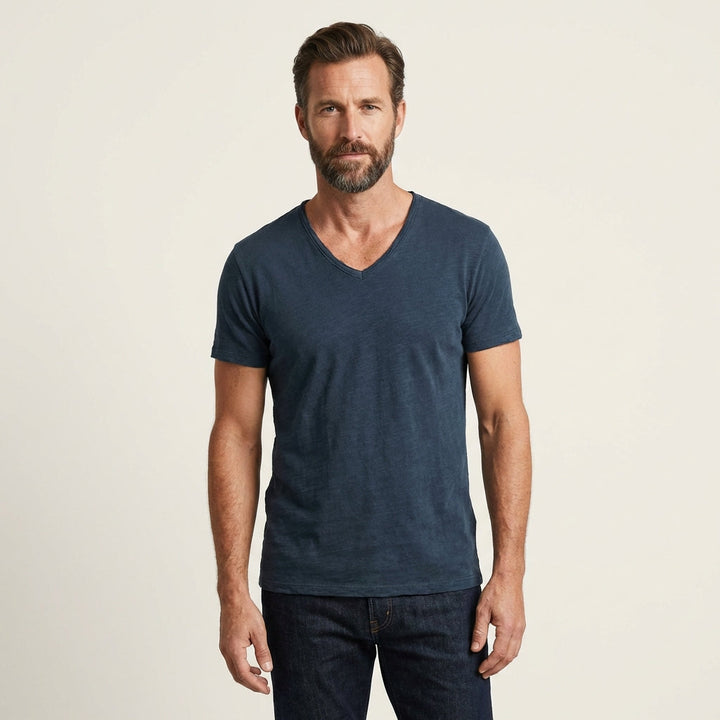 Men's Cotton V-Neck Shirt