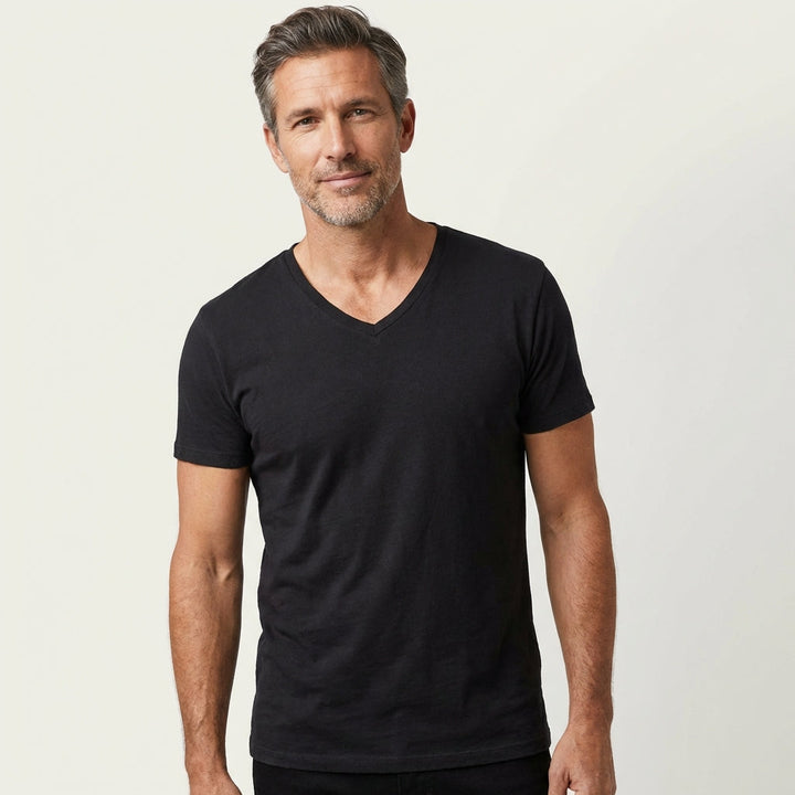 Men's Cotton V-Neck Shirt