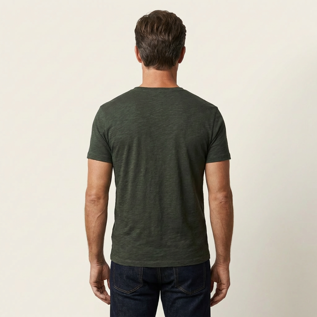 Men's Cotton V-Neck Shirt