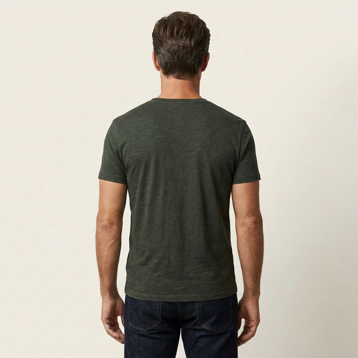 Men's Cotton V-Neck Shirt