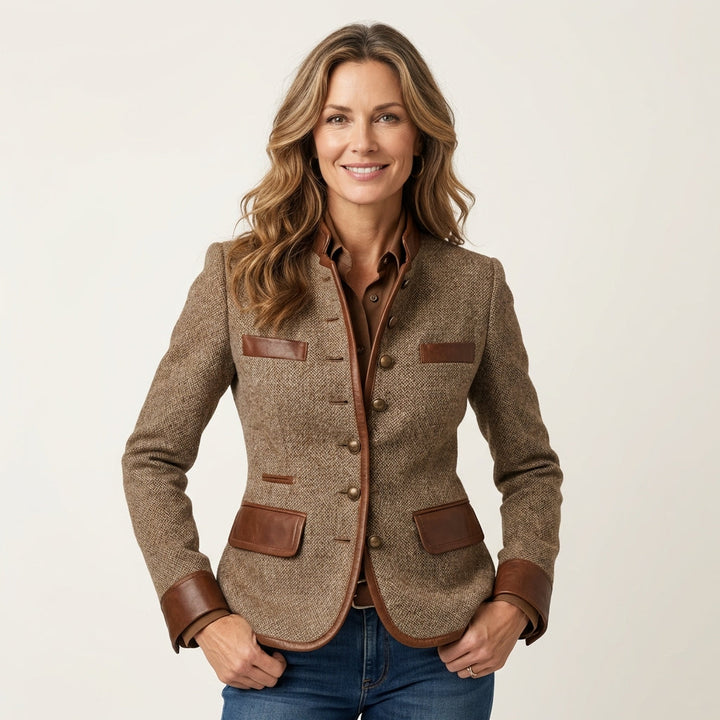Women's Elegant Structured Tweed Jacket