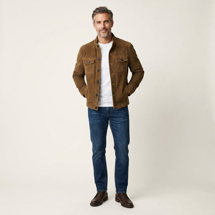 Men's Suede Shirt Jacket