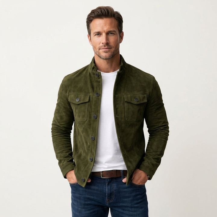 Men's Suede Shirt Jacket