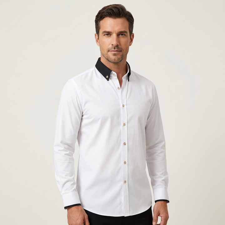 Men's Classic Cotton Long-Sleeve Shirt