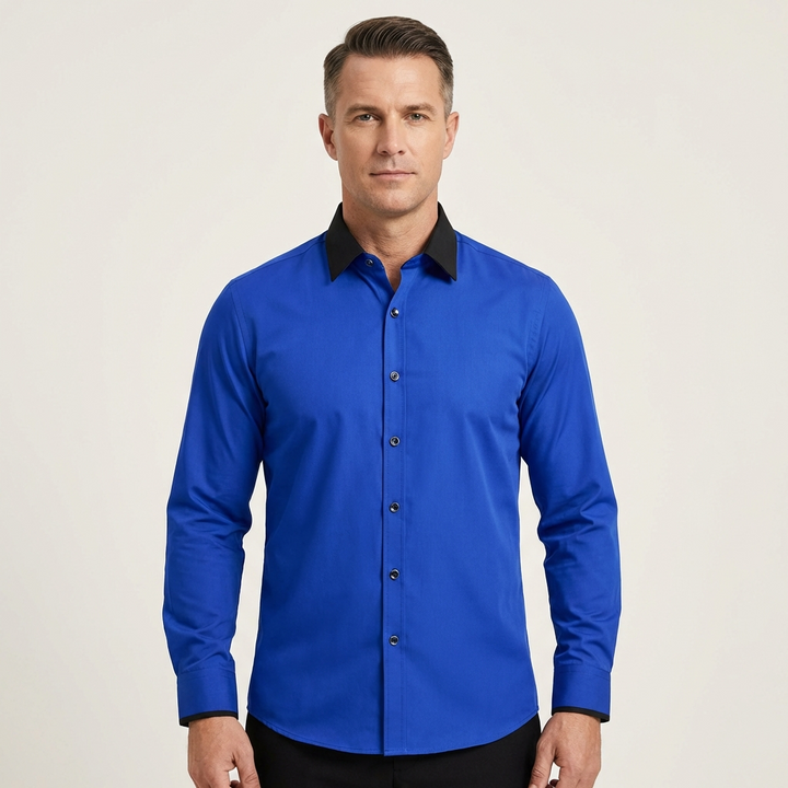 Men's Classic Cotton Long-Sleeve Shirt