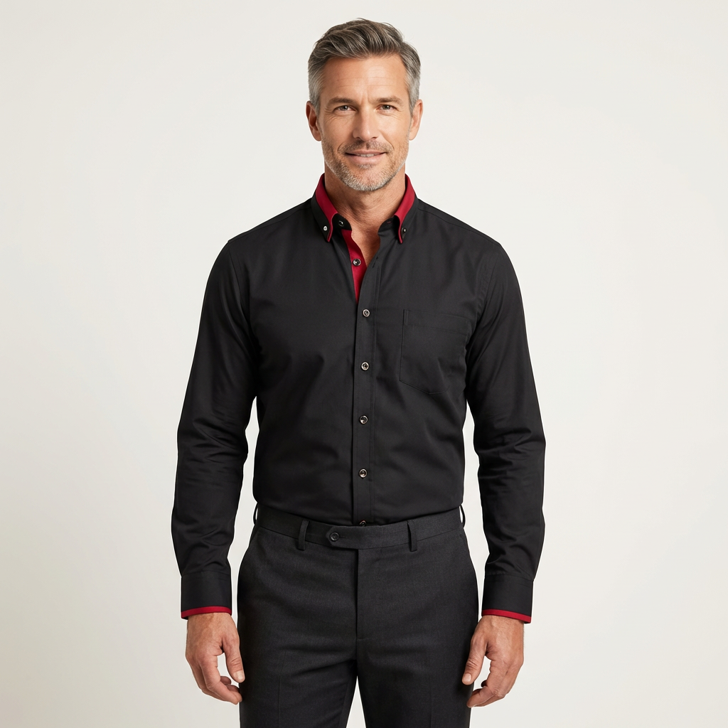 Men's Classic Cotton Long-Sleeve Shirt