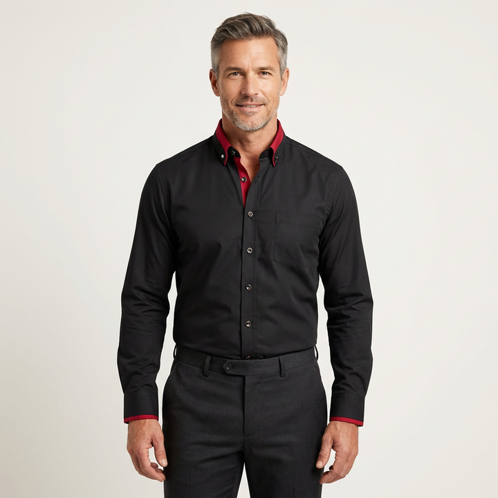 Men's Classic Cotton Long-Sleeve Shirt