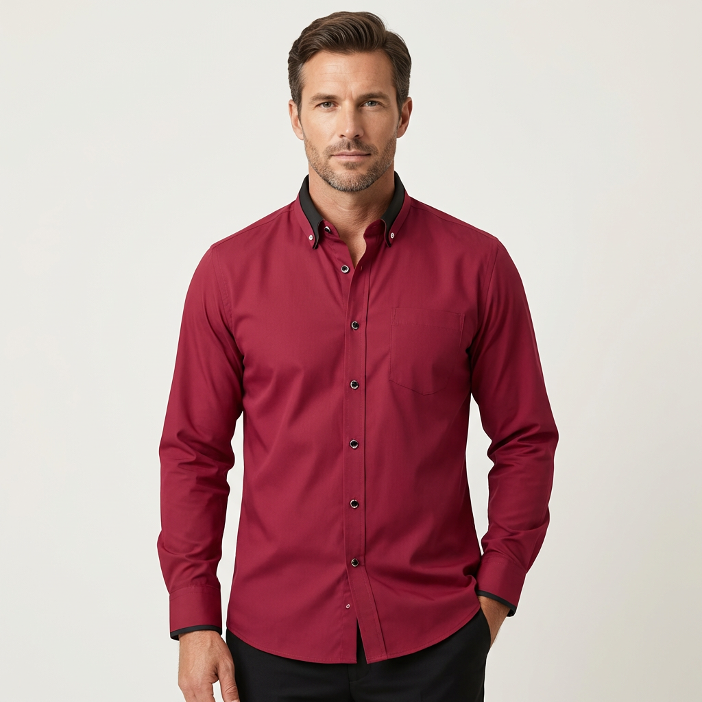 Men's Classic Cotton Long-Sleeve Shirt