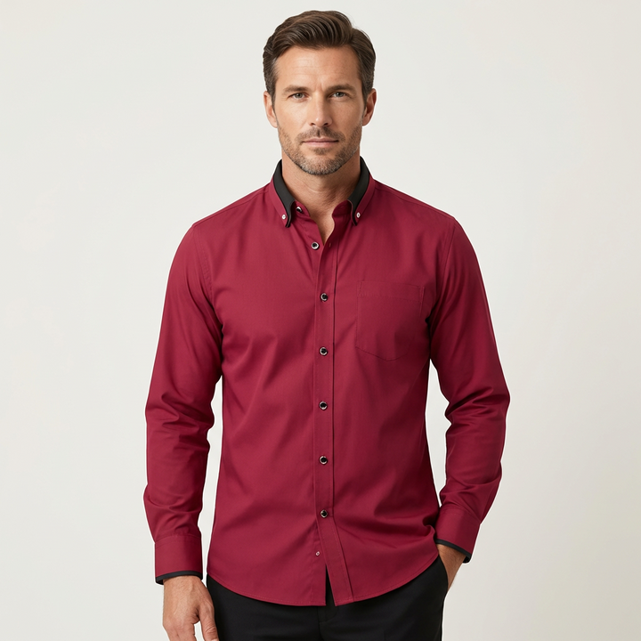 Men's Classic Cotton Long-Sleeve Shirt
