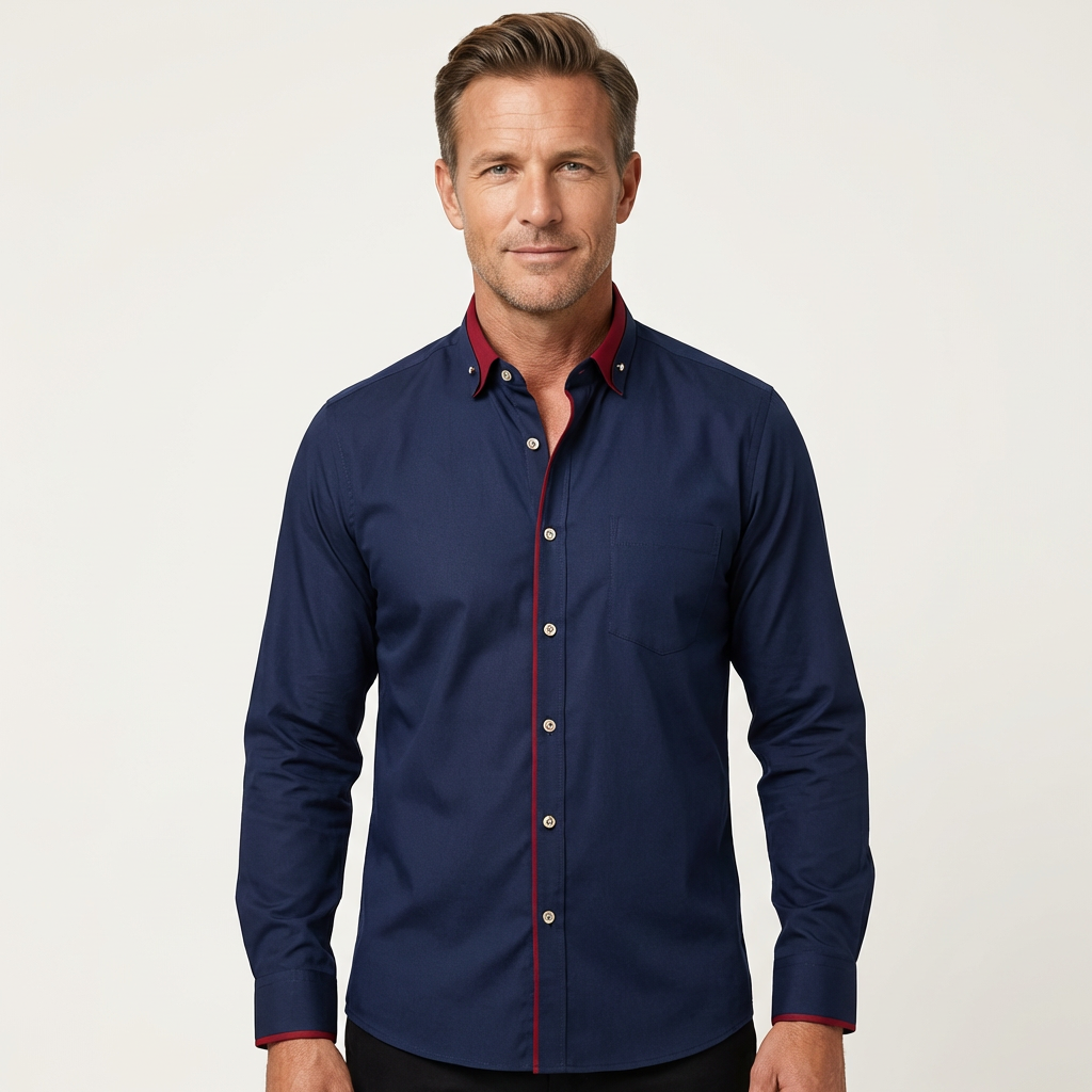 Men's Classic Cotton Long-Sleeve Shirt
