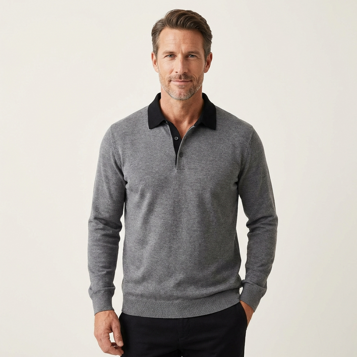 Men's Classic Polo Sweater